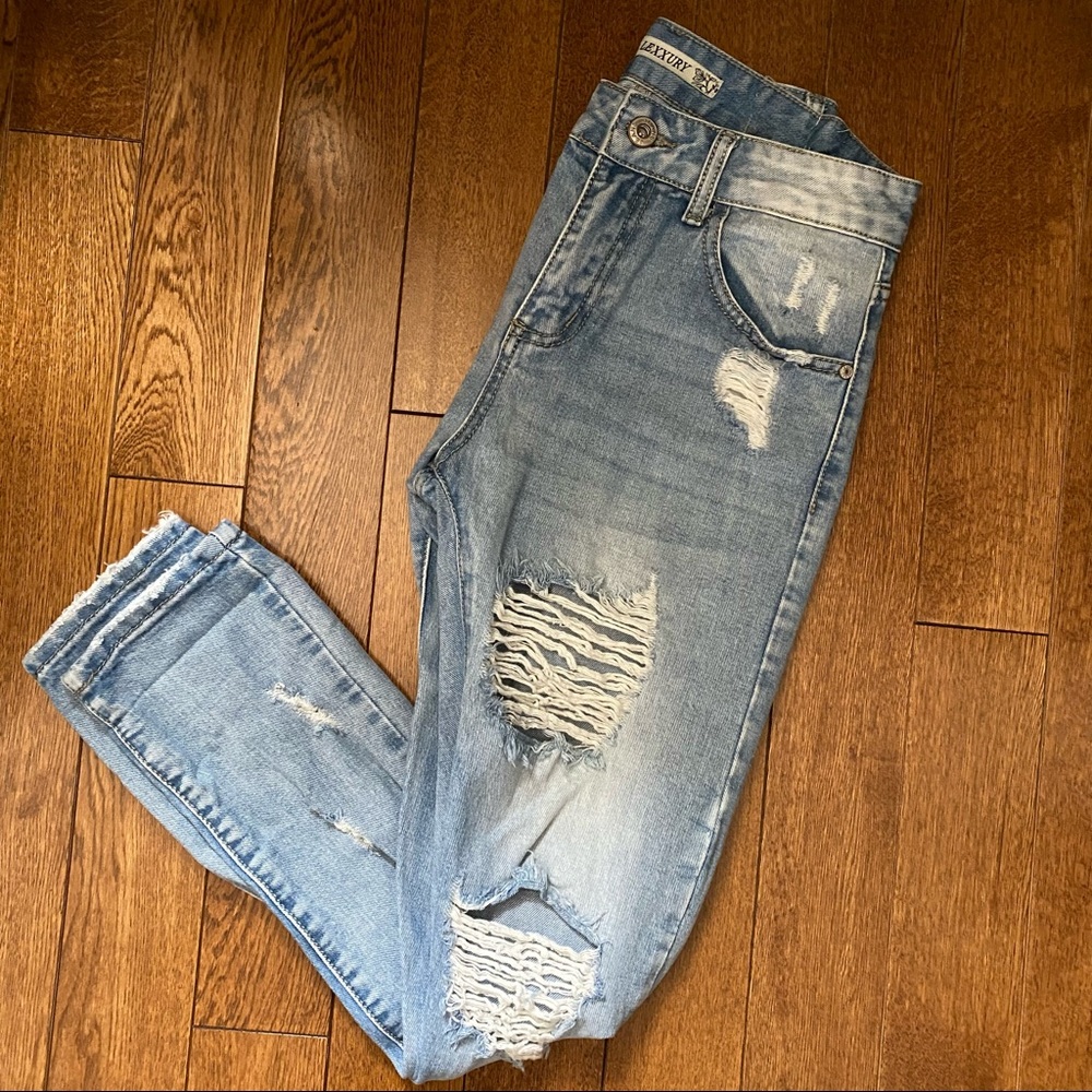 Distressed jeans